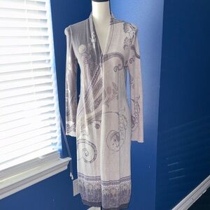 Chico’s Paisley “Josie” Cardigan Sweater – Soft Orchid – Size 0 – NWT
